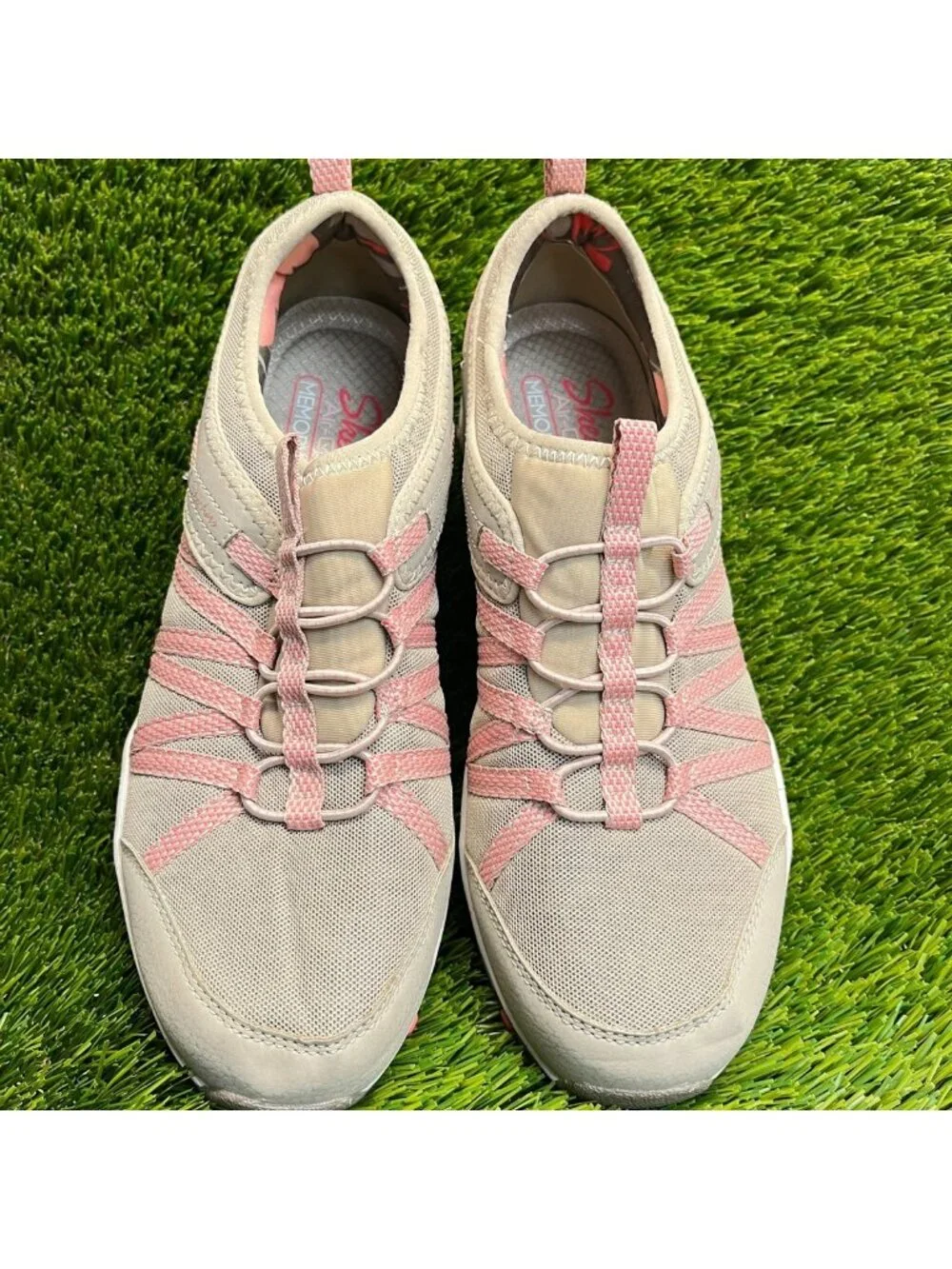 Skechers Seager Hiker Womens Size 9 Taupe Pink Athletic Running Shoes Sneakers